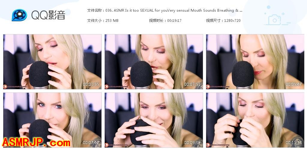 Amy ASMR – 嘴巴听起来很性感，呼吸和麦克风抓挠-优选资源网